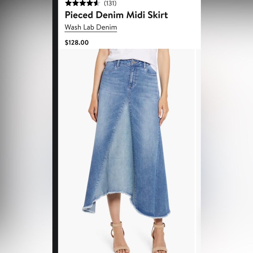 Washlab ladies asymmetrical denim skirt